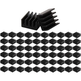 VISSQH 60pcs Small Radiator Heatsink Kit, Radiator Aluminium Heatsink, for Cooling VRM Stepper Driver MOSFET VRam Regulators (8.8 mm x 8.8 mm x 5 mm)