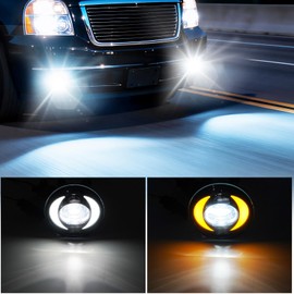 LED With DRL Driving Fog Lights for 2007-2013 Avalanche/ 2007-2014 Chevy Suburban/Tahoe/ 2015-2016 Colorado/ 2010-2013 Camaro/ 2015 Silverado/GMC Acadia/Yukon with DRL Harness