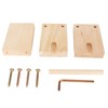 Wooden Yarn Holder 5.1in Long Sturdy Smoothing Rotatable Easy Assembly