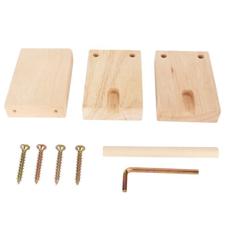Wooden Yarn Holder 5.1in Long Sturdy Smoothing Rotatable Easy Assembly