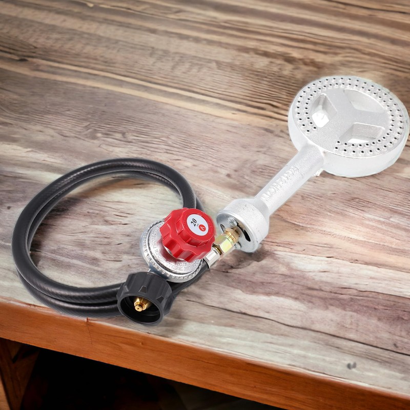 GasOne High Pressure Cast-Iron Burner Head with Brass Fitting Orifice