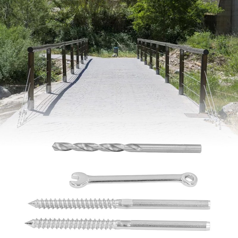 Swage Lag Screw Stainless Steel Left Right Thread Cable Railing