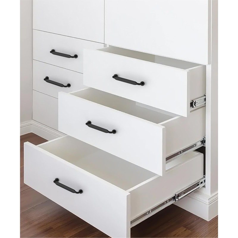 Coinkoly 10 Pack Matte Black Cabinet Handles - 96MM Hole