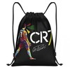 Generisch Football Motif Gym Bag, Drawstring Bag, Multi-Colour on Black,