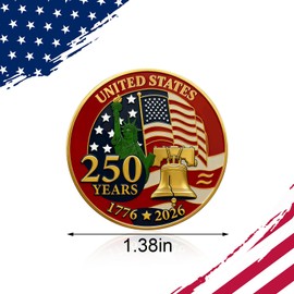 Liliaafar 20 Pcs 4/10/20 Pcs 250th Anniversary Accessories Enamel Pins 4th of July Pins 1776-2026 Merchandise Birthday America Patriot Collectible for Veterans Independence Day Gifts (Eagle Pin)