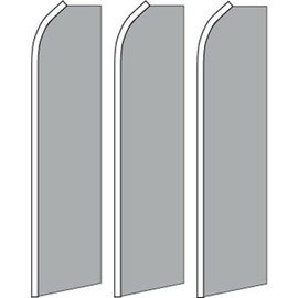3 Swooper Flutter Feather Banner Flags SOLID GRAY