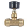 SharkBite 3/4 Inch Pressure Gauge Tee, Push to Connect Brass