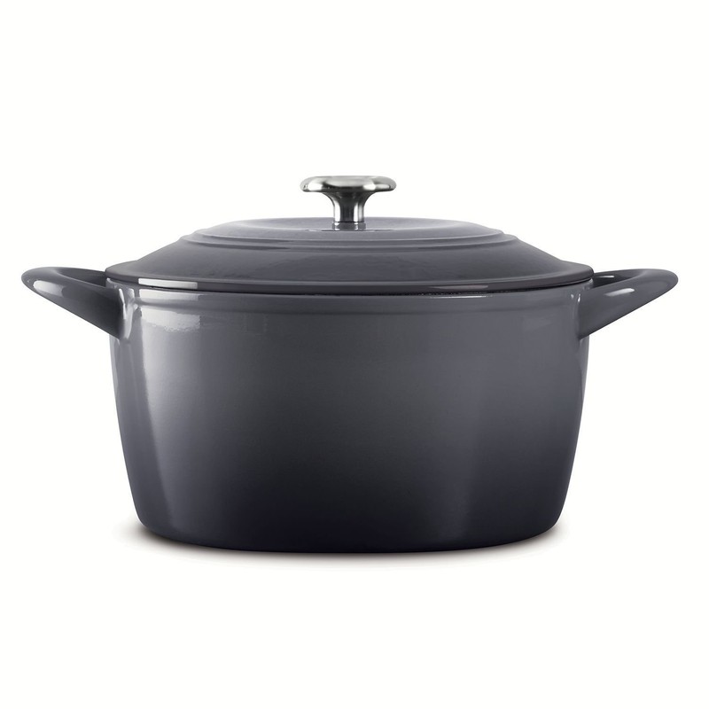 Tramontina 6.5 Qt Round Dutch Oven Shadow Gray Enameled Cast