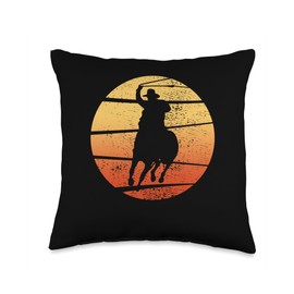 Cowboy Rope Lasso Western Vintage Gift Throw Pillow