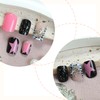 Vopintpy 3D Star Rhinestones Press on Nails Short Square Fake