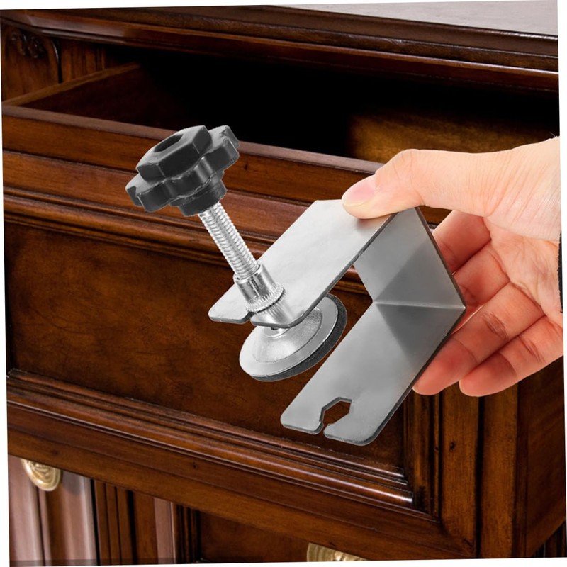 IWOWHERO 4Pcs Stainless Steel Adjustable Drawer Face Clamps Versatile Clamps