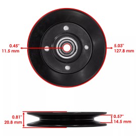 Caltric AM130098 Deck Idler Pulley For John Deere F620 F680 F687 48" 54" 60"