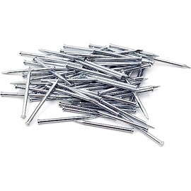 Design61 100 x Steel Nails Skirting Board Pins Nail 1.4 x 25 mm Flat Head Countersunk Head Galvanised