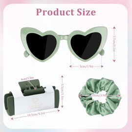 AWAYTR 18 Pcs Bridesmaid Scrunchies Proposal Gifts Bride Hair Clip Claw Clip Accessories Bride Sunglasses Bachelorette Party Wedding Gifts Bride To Be Gift Set (Green)