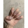 Milky Rung Leo Handmade Nail Tips - Short Square /