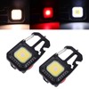2 Pcs Keychain Work Light High Bright Mini COB Lamp