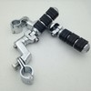 HK Group Motorcycle Chrome Footrest Foot Pegs with 1 1/4"