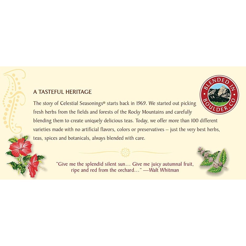 Celestial Seasonings Tea No Caffeine Herbal Tea, Red Zinger 20