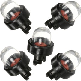 Drilax 5-Pack Small Engine Primer Bulbs | Universal Fit Snap-In Purge Pump for Ryobi, Poulan, Homelite, Echo & More | Leaf Blower, Trimmer, Chainsaw Replacement (Replaces 188-512)