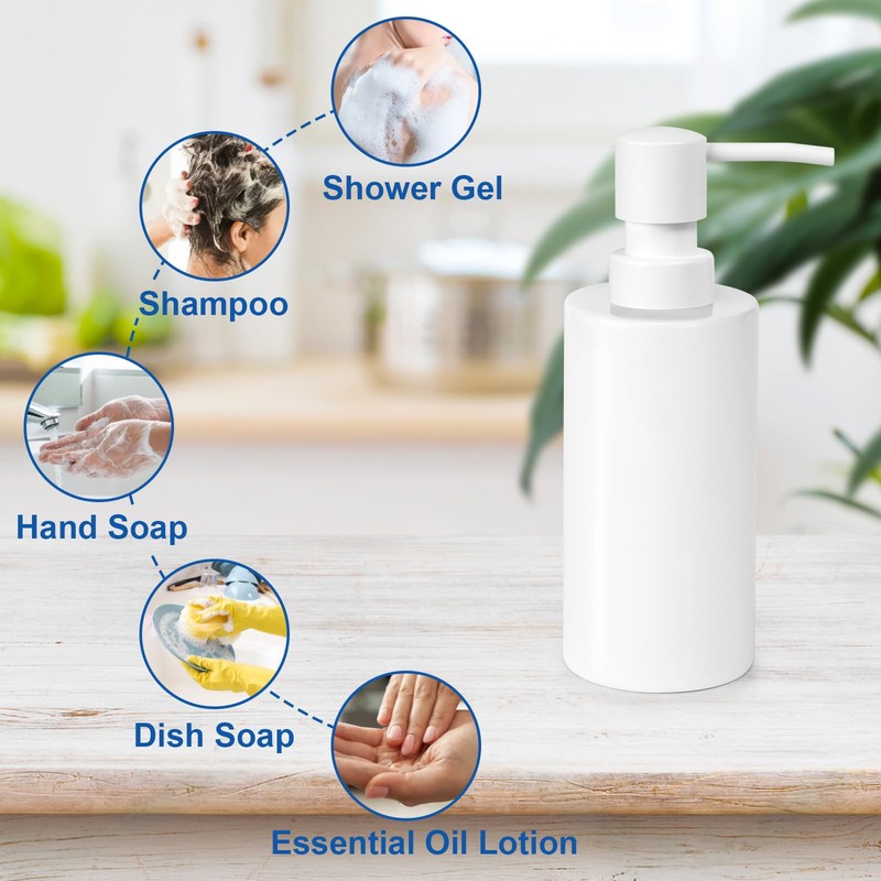 Ceramic Soap Dispenser 8.5oz Liquid Ceramic Soap Pump Dispenser for