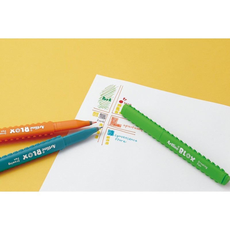 シャチハタ BLOX サインペン 水性 12色セット KTX-200/12W