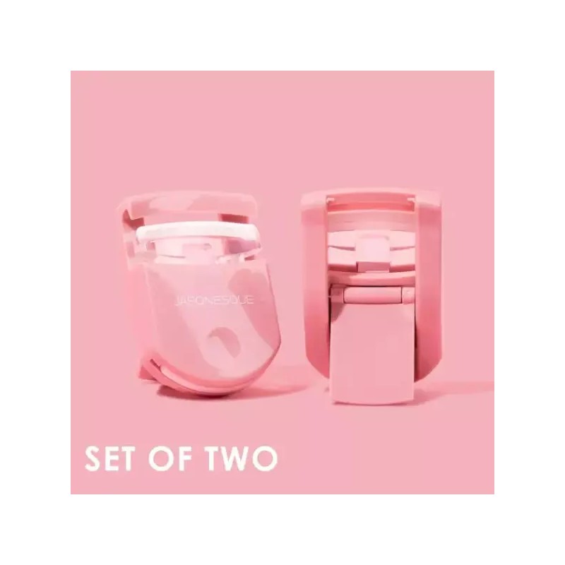 JAPONESEK 여행용 속눈썹 컬링기(핑크 2팩) JAPONESEK Travel Eyelash Curler (Pink,