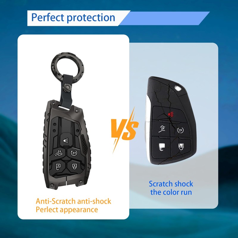 Key Fob Case Cover 5-Button Compatible with GMC Remote Fob