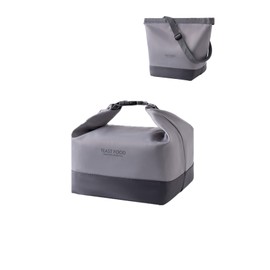 SUZIYER Insulated Lunch Bag, Roll Top Bag, Crossbody Handbag, Insulated Structure, Multi-Usable, Unisex, Waterproof, Outdoor, Camping, Picnic (Gray)