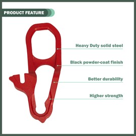 Phamyor Heavy Duty Front Tow Hooks Fit for 2019-2024 Dodge Ram 1500 DT, Replace OE 82215268AB 68272944AB 68272945AB, Left & Right, Red