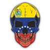 Skull Flag Venezuela Sticker Decal Design 4'' X 5''