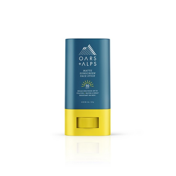 Oars + Alps Matte Sunscreen Face Stick SPF 50, Water