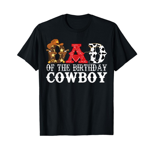 Dad 1st First Birthday Cowboy Western Rodeo Party Matching T-Shirt