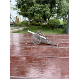 TIETHEKNOT Stainless Steel Mini Cannon Model 18th–19th Century Historical Replica for Desktop Decor and Collectibles Length 9 inches Firecracker
