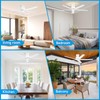ocioc 52 Inch Ceiling Fans with Lights, Large Air Volume