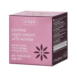 ZIAJA JASMINE NIGHT CREAM ANTI- WRINKLE FOR DRY- MATURE SKIN AGE 50+ 50ML