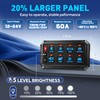 Blue 8 Gang Switch Panel, Momentary ON-Off Touch Switch Box