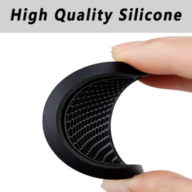 ZSDY Car Cup Coaster, 4PCS Universal Auto Non-Slip Cup Holder Embedded in Ornaments Silicone Coaster, Car Interior Accessories Sets, Black