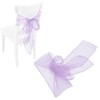 10Pcs Organza Banquet Chair Sash Exquisite Chair Bows Sashes for