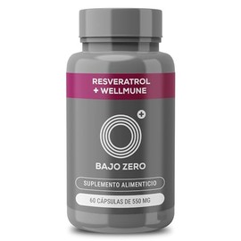 Bajo Zero Defense. Resveratrol y Wellmune. Poderoso antioxidante y potenciador del sistema inmune. 60 cápsulas.                                       