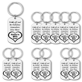 24Pcs Coworker Leaving Keychain Gift Funny Colleague Going Away Gifts for Women Men Goodbye Farewell Gifts New Job Resignation Job Promotion Gift for Work Colleague Boss Leader Christmas Jewelry