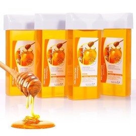 Honey Roll on Wax Refill: Wax Roller Refill for Hair Removal - for Body Legs Arms & Sensitive Skin - Wax Cartridge for Rolling Heater (3.53oz/100g, 1Pack)