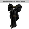 Silky Satin Women's Hair Bows with Long Tail Bowknot for