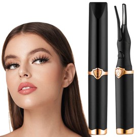 Electric Eyelash Curler Heated, Mini Heated Lash Curler, 2024 New Portable Electric Heated Eyelash Curler, 3 Levels of Temperature Adjustment Electric Eyelash Curler, Curling Kit in Seconds Curling