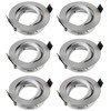 Sebson recessed spotlight, swivel, silver (LED/halogen)
