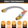 1-Pack HeSun 12-Inch Push-Fit Ball Valve Water Heater Connector, Push-to-Connect