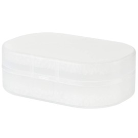Astro Soap Case Translucent Soap Rest Soap Tray Soap Dish with 2 Sponges 711-27, Small