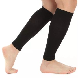 CFR Compression Socks Knee High Support Stockings Leg Thigh Long Sleeve Men Women  - One Size, Black-1 Pair