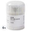 JAJU slim paper swabs, 6 pieces, 200 pieces / JAJU 슬림형 종이 면봉, 6개, 200개입