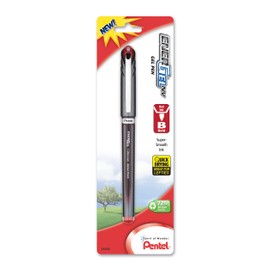 Pentel EnerGel NV Liquid Gel Pen, 1.0mm, Bold Line, Capped, Metal Tip, Red Ink, 1 Pack (BL30BPB)