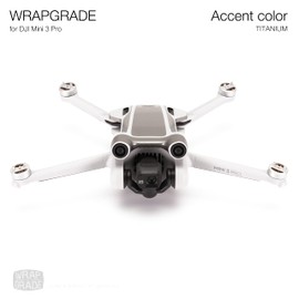 WRAPGRADE for DJI Mini 3 Pro Accent Color Skin Sticker (Titanium)